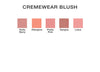 Cremewear Blush Color Chart