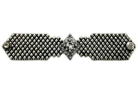 Liquid Metal Bracelet (RTB14) with Swarovski Crystal.